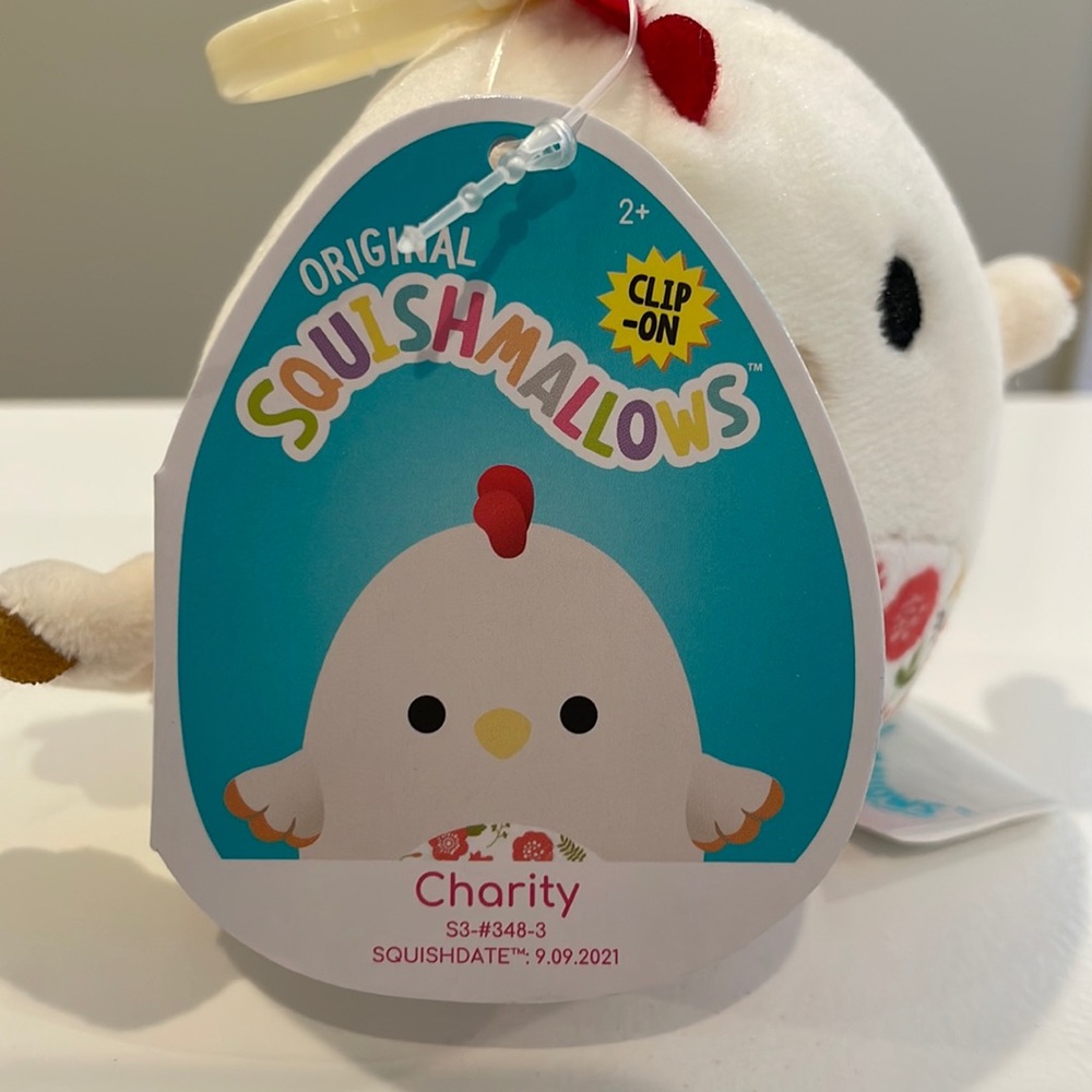 NWT 3.5” Charity the Chicken Squishmallow Clip - Picture 3 of 4